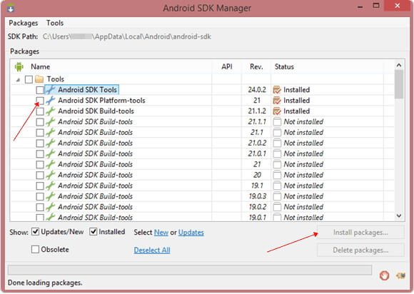 安裝Android SDK檔案