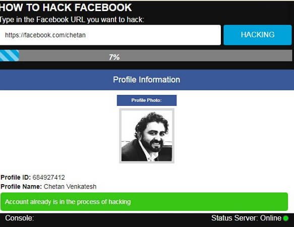 hakka fb reikning á netinu