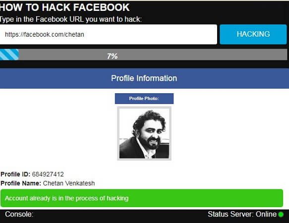 hackear cuenta de fb en línea